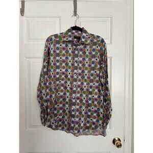 ETRO Men's Multicolor Button Down Dress Shirt